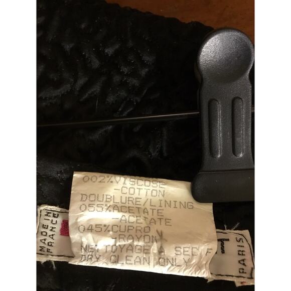 Vintage Yves Saint Laurent Rive Gauche Black Quilted Floral Embroidered Skirt - Picture 3 of 8